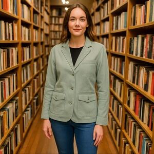 📌Eddie Bauer Legend Wash Stretch Utility Blazer Jacket Women’s Size 6